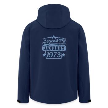 Legendär seit Januar 1973 Retro Geburtstag - Recycelte Männer Softshell-Jacke von Stanley/Stella - Navy - Hinten - AI Model Male 185 light (185cm)