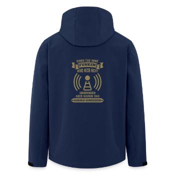 Amateurfunker ein Tag ohne funken wird mich nicht - Recycelte Männer Softshell-Jacke von Stanley/Stella - Navy - Hinten - AI Model Male 185 light (185cm)