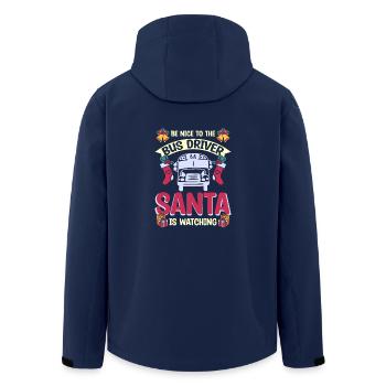 Be nice to the bus driver santa is watching - Recycelte Männer Softshell-Jacke von Stanley/Stella - Navy - Hinten - AI Model Male 185 light (185cm)