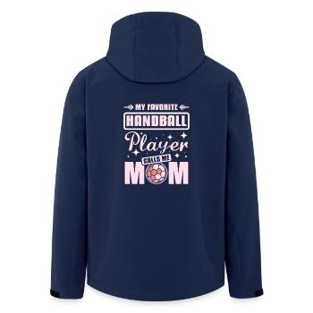 My favorite handball player calls me mom - Recycelte Männer Softshell-Jacke von Stanley/Stella - Navy - Hinten - AI Model Male 185 light (185cm)