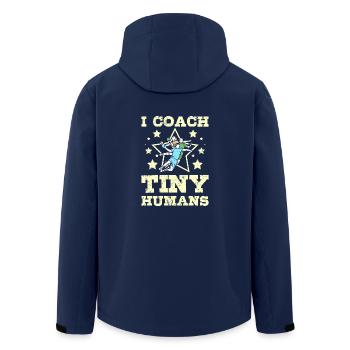 I coach tiny humans Handball - Recycelte Männer Softshell-Jacke von Stanley/Stella - Navy - Hinten - AI Model Male 185 light (185cm)