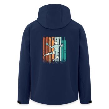 Handball Rétro Vintage - Veste softshell homme en polyester recyclé Stanley/Stella - marine - Dos - AI Model Male 185 light (185cm)