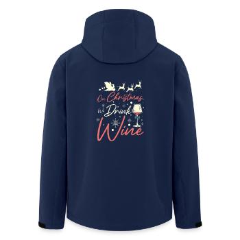 On christmas we drink wine - Recycelte Männer Softshell-Jacke von Stanley/Stella - Navy - Hinten - AI Model Male 185 light (185cm)