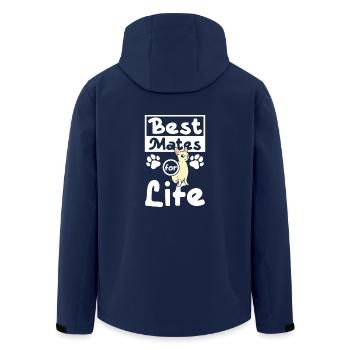 Best mates for life dog chihuahua - Men’s Recycled Softshell Jacket by Stanley/Stella - navy - Back - AI Model Male 185 light (185cm)