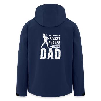 My favorite soccer player calls me dad - Recycelte Männer Softshell-Jacke von Stanley/Stella - Navy - Hinten - AI Model Male 185 light (185cm)