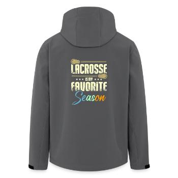 Lacrosse is my favorite season - Recycelte Männer Softshell-Jacke von Stanley/Stella - Anthrazit - Hinten - AI Model Male 185 light (185cm)