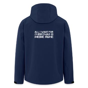 Alles was ich will für Weihnachten ist meine Ruhe - Recycelte Männer Softshell-Jacke von Stanley/Stella - Navy - Hinten - AI Model Male 185 light (185cm)