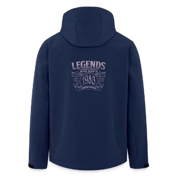 Legenden wurden 1983 geboren Geschenke - Recycelte Männer Softshell-Jacke von Stanley/Stella - Navy - Hinten - AI Model Male 185 light (185cm)