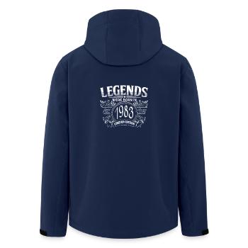 Legenden wurden 1983 geboren Geschenke zum 40. - Recycelte Männer Softshell-Jacke von Stanley/Stella - Navy - Hinten - AI Model Male 185 light (185cm)
