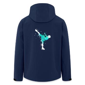 Splash Winter Sports Ice Dance Figure skating girl - Men’s Recycled Softshell Jacket by Stanley/Stella - navy - Back - AI Model Male 185 light (185cm)