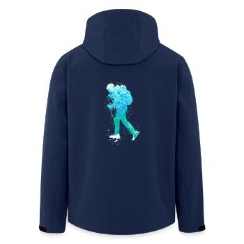 Splash Winter Hiking - Men’s Recycled Softshell Jacket by Stanley/Stella - navy - Back - AI Model Male 185 light (185cm)