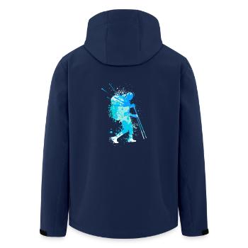 Splash Wanderer Winter Hiking - Men’s Recycled Softshell Jacket by Stanley/Stella - navy - Back - AI Model Male 185 light (185cm)