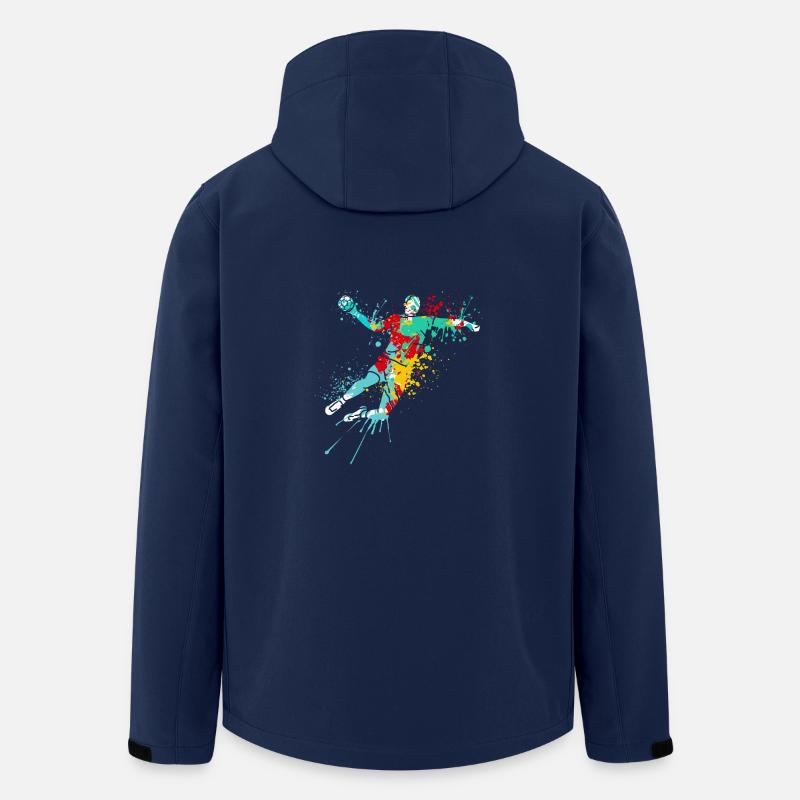 Splash Art Handball Player - Recycelte Männer Softshell-Jacke von Stanley/Stella - Navy