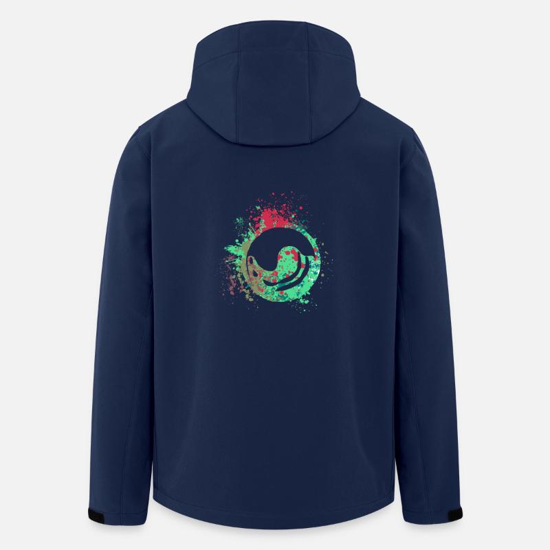 Splash Art Lacrosse - Recycelte Männer Softshell-Jacke von Stanley/Stella - Navy