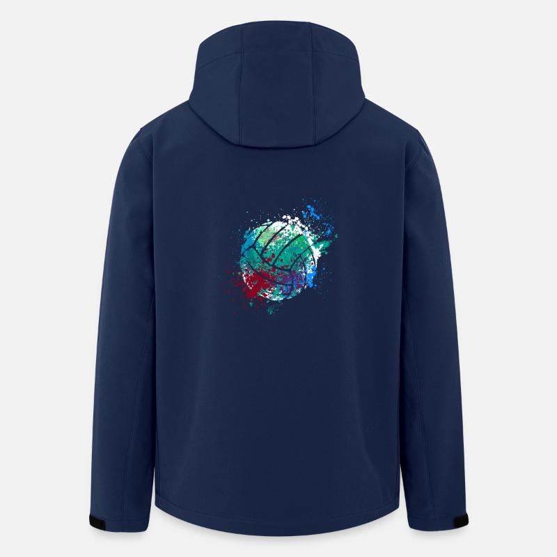 Splash Art Volleyball - Recycelte Männer Softshell-Jacke von Stanley/Stella - Navy
