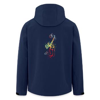 Cool Splash Art Volleyball Girl - Recycelte Männer Softshell-Jacke von Stanley/Stella - Navy - Hinten - AI Model Male 185 light (185cm)