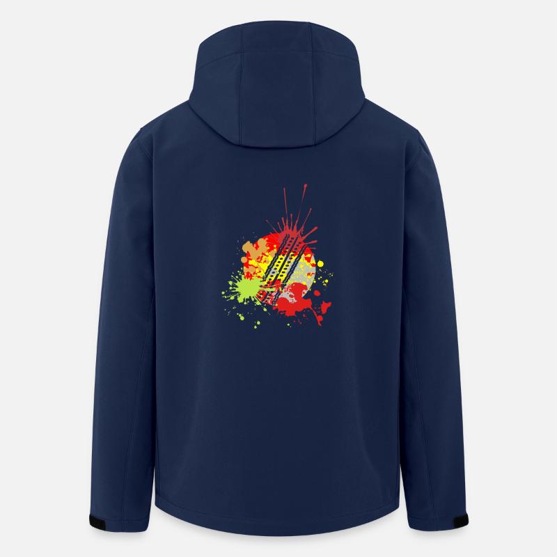 Splash Art Cricket - Men’s Recycled Softshell Jacket by Stanley/Stella - navy