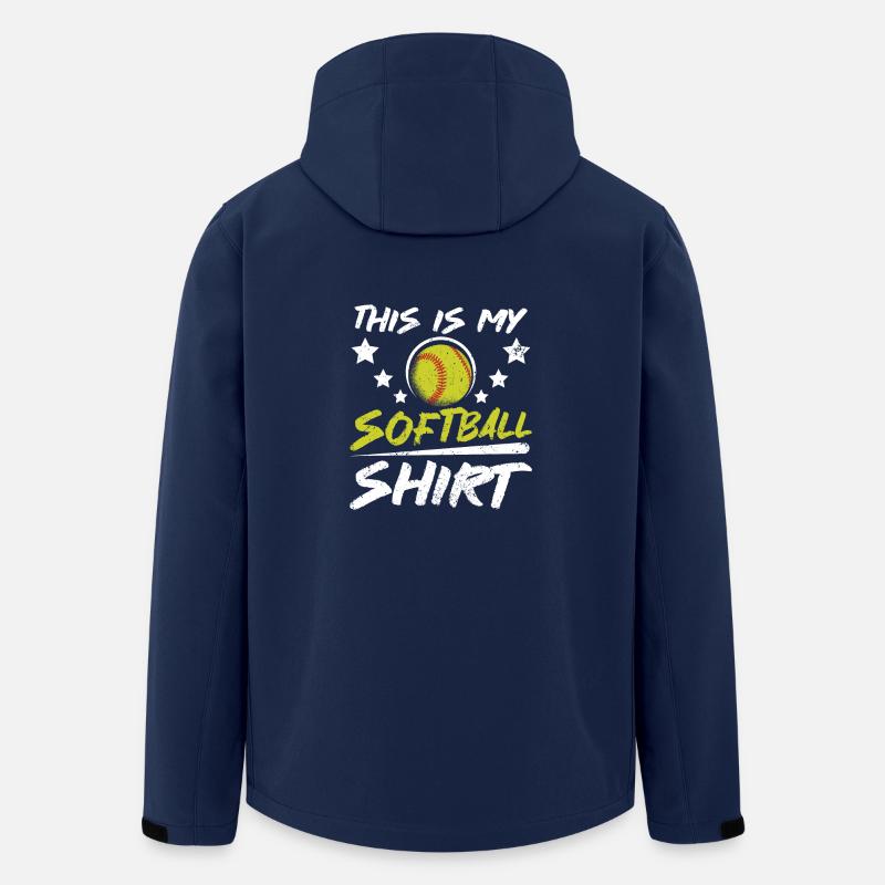 This is my softball - Men’s Recycled Softshell Jacket by Stanley/Stella - navy