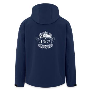 Eine Legende wurde 1963 geboren - Recycelte Männer Softshell-Jacke von Stanley/Stella - Navy - Hinten - AI Model Male 185 light (185cm)