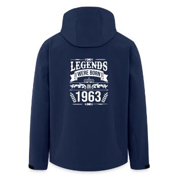 Legends were born in 1963 Birthday - Men’s Recycled Softshell Jacket by Stanley/Stella - navy - Back - AI Model Male 185 light (185cm)
