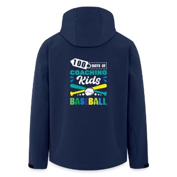 100 days of coaching kids baseball - Recycelte Männer Softshell-Jacke von Stanley/Stella - Navy - Hinten - AI Model Male 185 light (185cm)