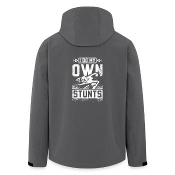 I do my own stunts rollerblade inline skating - Men’s Recycled Softshell Jacket by Stanley/Stella - anthracite - Back - AI Model Male 185 light (185cm)