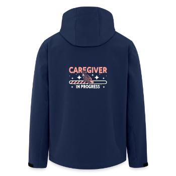 Training geriatric care Expectant nurse - Men’s Recycled Softshell Jacket by Stanley/Stella - navy - Back - AI Model Male 185 light (185cm)