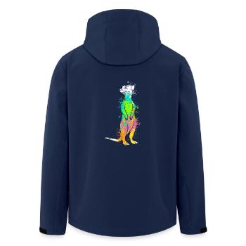 Splash Art Surikate Meerkats - Men’s Recycled Softshell Jacket by Stanley/Stella - navy - Back - AI Model Male 185 light (185cm)