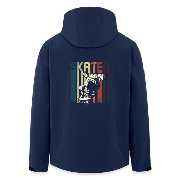 Retro Vintage Skateboarding - Men’s Recycled Softshell Jacket by Stanley/Stella - navy - Back - AI Model Male 185 light (185cm)