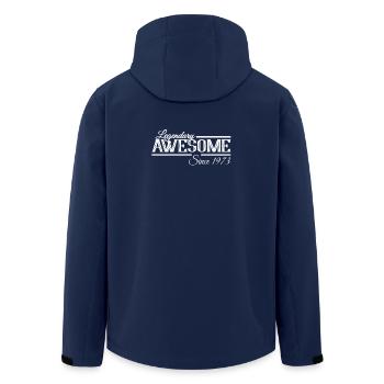 Awesome seit 1973 Geburtstag Sprüche Legendär - Recycelte Männer Softshell-Jacke von Stanley/Stella - Navy - Hinten - AI Model Male 185 light (185cm)
