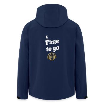 Camino de Santiago Camino de Santiago Pilgrims - Men’s Recycled Softshell Jacket by Stanley/Stella - navy - Back - AI Model Male 185 light (185cm)