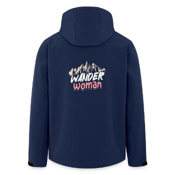 Wander woman - Recycelte Männer Softshell-Jacke von Stanley/Stella - Navy - Hinten - AI Model Male 185 light (185cm)