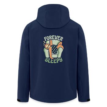 Immer ein verschlafenes Faultier - Recycelte Männer Softshell-Jacke von Stanley/Stella - Navy - Hinten - AI Model Male 185 light (185cm)