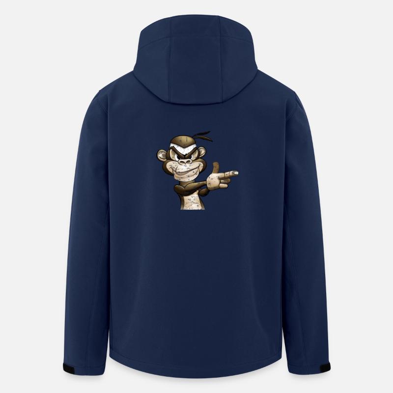 Gangster Monkey Graffity Hand Gun T-Shirt - Veste softshell homme en polyester recyclé Stanley/Stella - marine