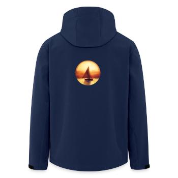 Segeln Segelboot Jolle Segelschiff Segler - Recycelte Männer Softshell-Jacke von Stanley/Stella - Navy - Hinten - AI Model Male 185 light (185cm)