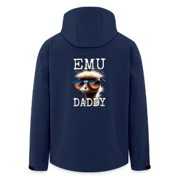Emu Daddy Bird Ostrich Ratite Dad Father's Day Emu - Men’s Recycled Softshell Jacket by Stanley/Stella - navy - Back - AI Model Male 185 light (185cm)