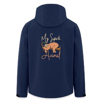 My soul animal sloth - Men’s Recycled Softshell Jacket by Stanley/Stella - navy - Back - AI Model Male 185 light (185cm)