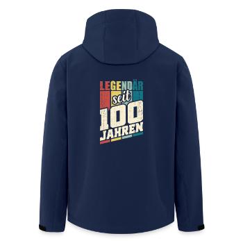 100. Geburtstag Legendär Seit 100 Jahren Hundert - Recycelte Männer Softshell-Jacke von Stanley/Stella - Navy - Hinten - AI Model Male 185 light (185cm)
