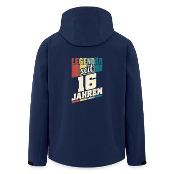 16. Geburtstag Legendär Seit 16 Jahren Legende 16 - Recycelte Männer Softshell-Jacke von Stanley/Stella - Navy - Hinten - AI Model Male 185 light (185cm)