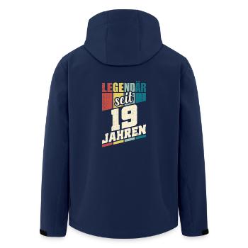 19. Geburtstag Legendär Seit 19 Jahren Legende 19 - Recycelte Männer Softshell-Jacke von Stanley/Stella - Navy - Hinten - AI Model Male 185 light (185cm)