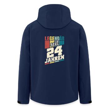 24. Geburtstag Legendär Seit 24 Jahren Legende 24 - Recycelte Männer Softshell-Jacke von Stanley/Stella - Navy - Hinten - AI Model Male 185 light (185cm)
