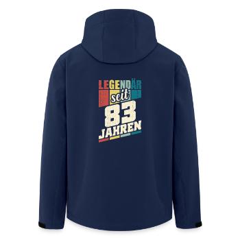 83. Geburtstag Legendär Seit 83 Jahren Legende 83 - Recycelte Männer Softshell-Jacke von Stanley/Stella - Navy - Hinten - AI Model Male 185 light (185cm)