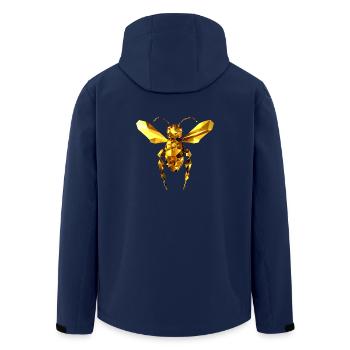 Biene Honig Bienenzüchter Bienenboss Imker Bienen - Recycelte Männer Softshell-Jacke von Stanley/Stella - Navy - Hinten - AI Model Male 185 light (185cm)