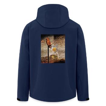 Mondschein-Basketball - Recycelte Männer Softshell-Jacke von Stanley/Stella - Navy - Hinten - AI Model Male 185 light (185cm)