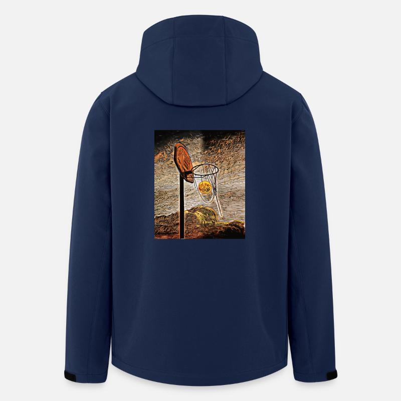 Mondschein-Basketball - Recycelte Männer Softshell-Jacke von Stanley/Stella - Navy