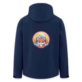 Fuchs Füchse Kinder Kind - Recycelte Männer Softshell-Jacke von Stanley/Stella - Navy - Hinten - AI Model Male 185 light (185cm)