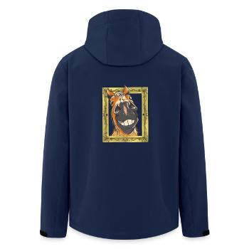 Pferdekopf Pferd Pferde - Recycelte Männer Softshell-Jacke von Stanley/Stella - Navy - Hinten - AI Model Male 185 light (185cm)