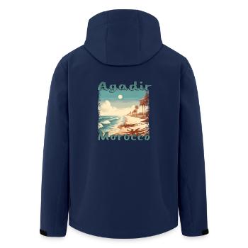 Agadir Morocco South Seas Mediterranean Holidays North Africa - Men’s Recycled Softshell Jacket by Stanley/Stella - navy - Back - AI Model Male 185 light (185cm)