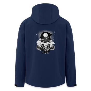 mystique conte de fées conte de fées personnage corbeau corbeau corbeau - Veste softshell homme en polyester recyclé Stanley/Stella - marine - Dos - AI Model Male 185 light (185cm)