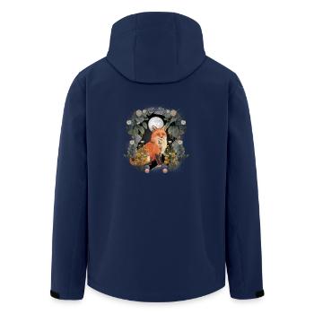 mystical forest animals nature fox foxes fairy tale child - Men’s Recycled Softshell Jacket by Stanley/Stella - navy - Back - AI Model Male 185 light (185cm)